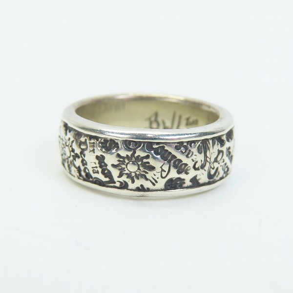 実際に弊社で買取させて頂いた【ギャラ付き】Bill Wall Leather/BWL/ビルウォールレザー Banded Graffiti Ring/ バンディッドグラフィティリング 16-16.5号の画像 2枚目