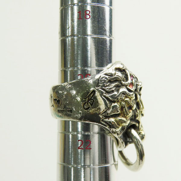 実際に弊社で買取させて頂いたBWL/ Bill Wall Leather/ビルウォールレザー ライオンヘッド リング シルバーリング 20.5-21.5号の画像 9枚目