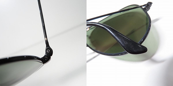 実際に弊社で買取させて頂いたRay-Ban/レイバン AVIATOR LARGE MEATAL アビエーター 偏光レンズ サングラス/アイウェア RB3025 002の画像 8枚目
