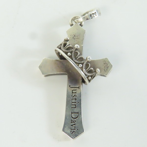 実際に弊社で買取させて頂いた【ギャラ付き】Justin Davis/ジャスティンデイビス Cross With Crown/クロスウィズクラウン ペンダント SPJ122-1の画像 2枚目