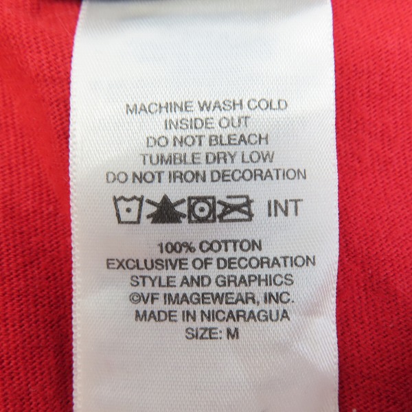 実際に弊社で買取させて頂いたHARLEY DAVIDSON/ハーレーダビッドソン イーグルプリント Tシャツ レッド/Mの画像 4枚目