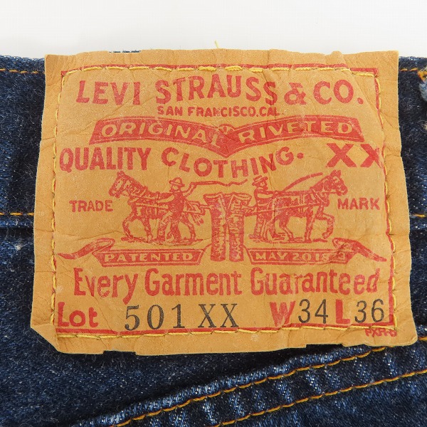 実際に弊社で買取させて頂いたLEVI'S/リーバイス 501XX 復刻 バレンシア工場製 ビッグE ボタン裏555 デニムパンツ/W34 L36の画像 2枚目