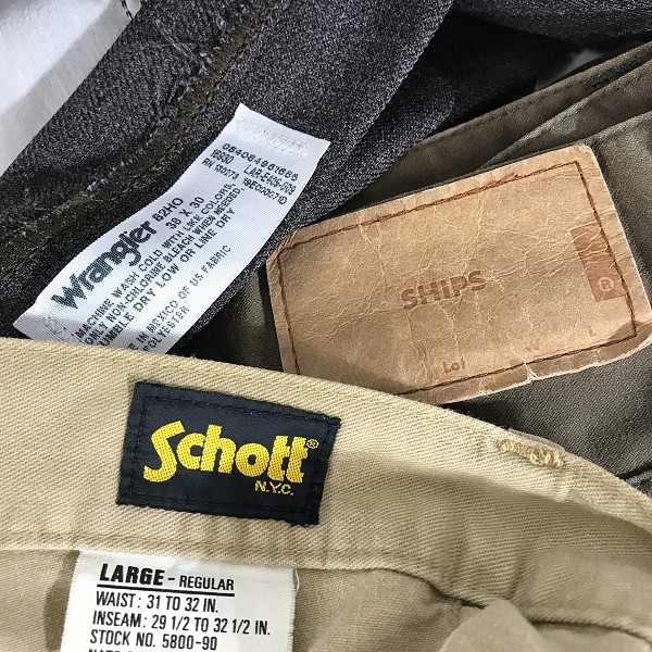 実際に弊社で買取させて頂いた【おまとめ】ショット/ラングラー/シップス 他 チノパンツ/スラックスパンツ/カーゴパンツ 等