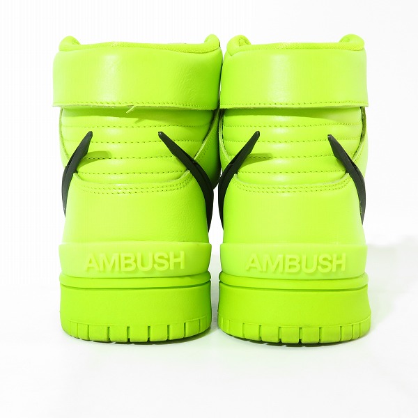 実際に弊社で買取させて頂いたNIKE×AMBUSH/ナイキ×アンブッシュ DUNK HIGH "FLASH LIME" ダンクハイ フラッシュライム CU7544-300/30の画像 1枚目