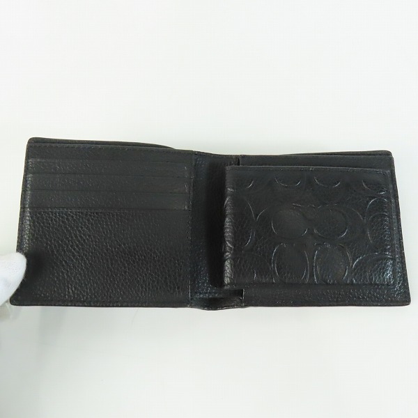 実際に弊社で買取させて頂いたCOACH/コーチ シグネチャー 二つ折り財布/ウォレット C1231の画像 3枚目