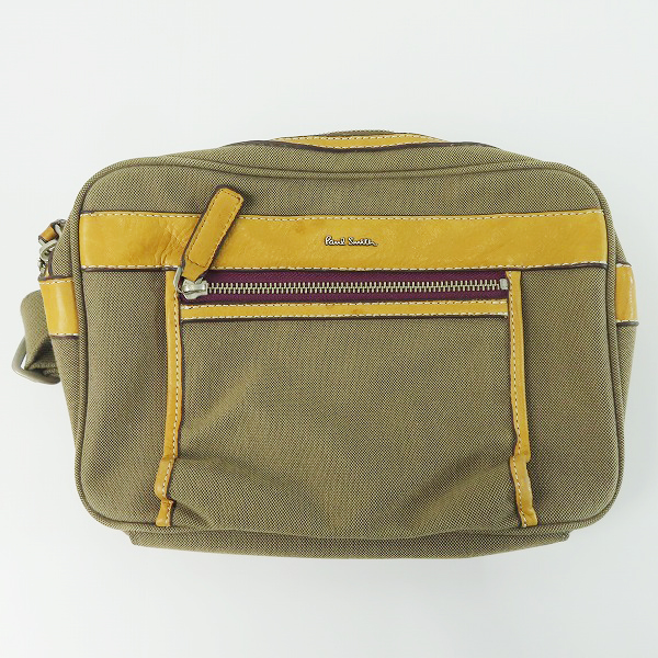 実際に弊社で買取させて頂いたPaul Smith/ポールスミス レザー切り替え キャンバス ウエストバッグ/ボディバッグ