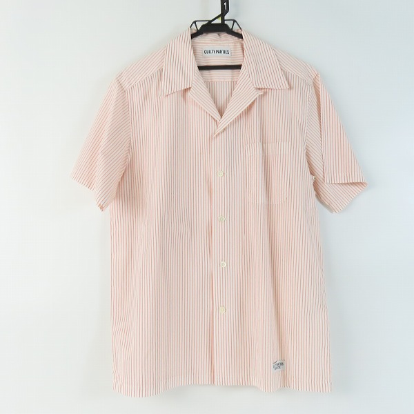 実際に弊社で買取させて頂いたWACKO MARIA/ワコマリア GUILTYPARTIES/ギルティーパーティーズ ストライプ オープンカラーシャツ/M