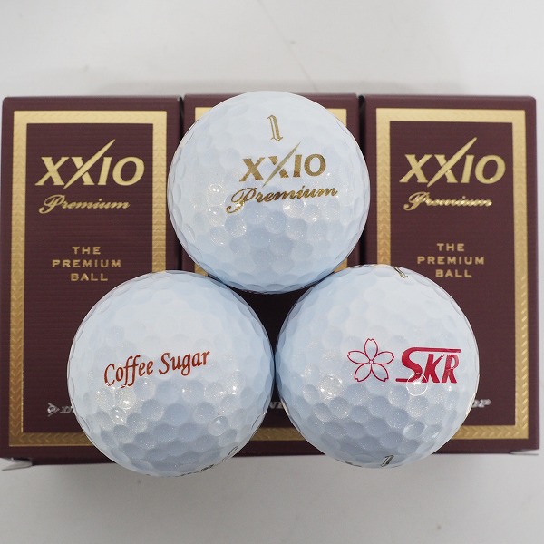 実際に弊社で買取させて頂いた【未使用/オウンネーム含】DUNLOP/ダンロップ XXIO/ゼクシオ  PREMIUM・SUPER XD・DC他 ゴルフボール  計21個の画像 1枚目