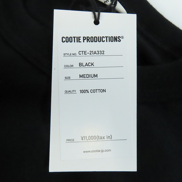 実際に弊社で買取させて頂いた【未使用】COOTIE/クーティー  Print Oversized L/S Tee EMBLEM 長袖Tシャツ CTE-21A332/Mの画像 5枚目
