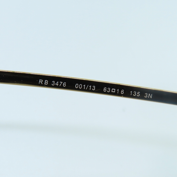 実際に弊社で買取させて頂いたRay-Ban/レイバン サングラス/アイウェア RB3476 001/13の画像 5枚目