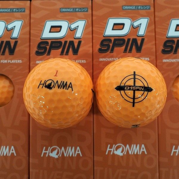 実際に弊社で買取させて頂いた【未使用】HONMA/ホンマ D1 SPIN ゴルフボール ORANGE/オレンジ 1ダース の画像 1枚目