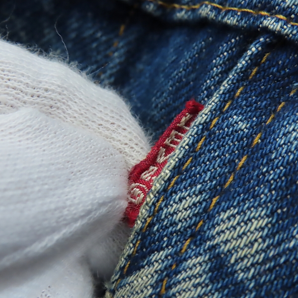 実際に弊社で買取させて頂いたLevis/リーバイス ヴィンテージ 3rd TYPE 刻印350 ビッグE 不均等V デニムジャケットの画像 7枚目