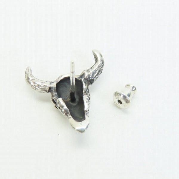 実際に弊社で買取させて頂いたCRAZY PIG/クレイジーピッグ COW SKULL STUD EARRING ピアスの画像 4枚目