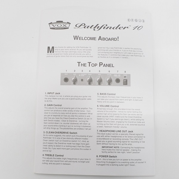 実際に弊社で買取させて頂いたVOX/ヴォックス Pathfinder 10 Red V9106 ギターアンプ コンボアンプ 限定レッドモデル【動作確認済】の画像 9枚目