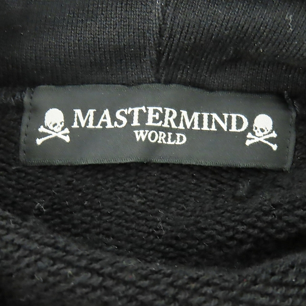 実際に弊社で買取させて頂いたMASTERMIND WORLD/マスターマインドワールド 銀ラメスカル プルオーバーパーカー MW19S02-SW011-008/Lの画像 4枚目