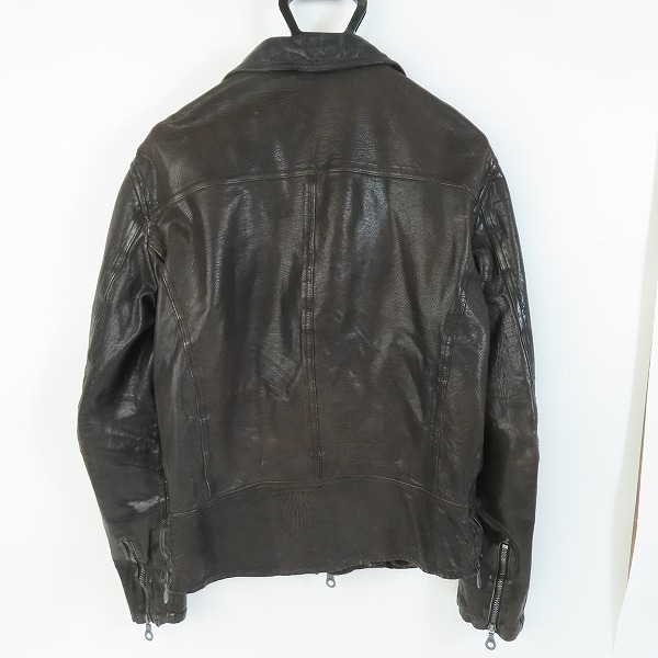 実際に弊社で買取させて頂いたBACKLASH/バックラッシュ カーフタンニン ダブルライダース/1057-03/L(3)の画像 1枚目