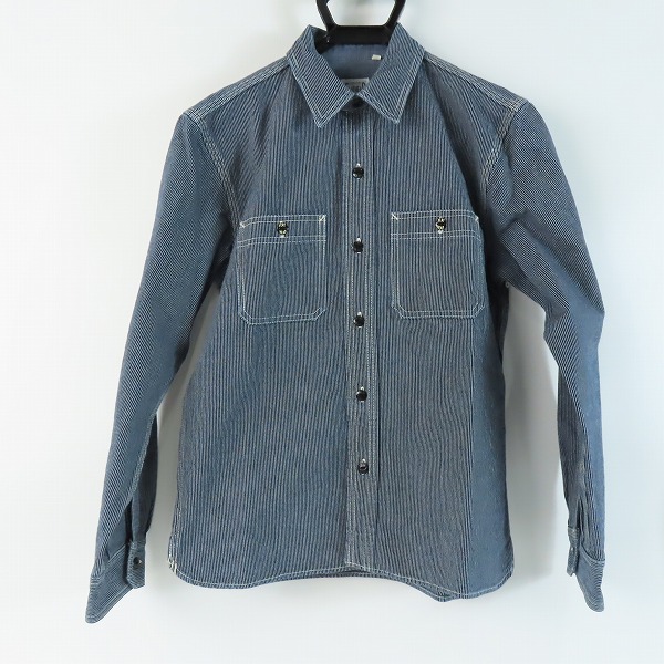 実際に弊社で買取させて頂いたTHE FLAT HEAD/フラットヘッド UNION MADE ストライプ 長袖シャツ/40