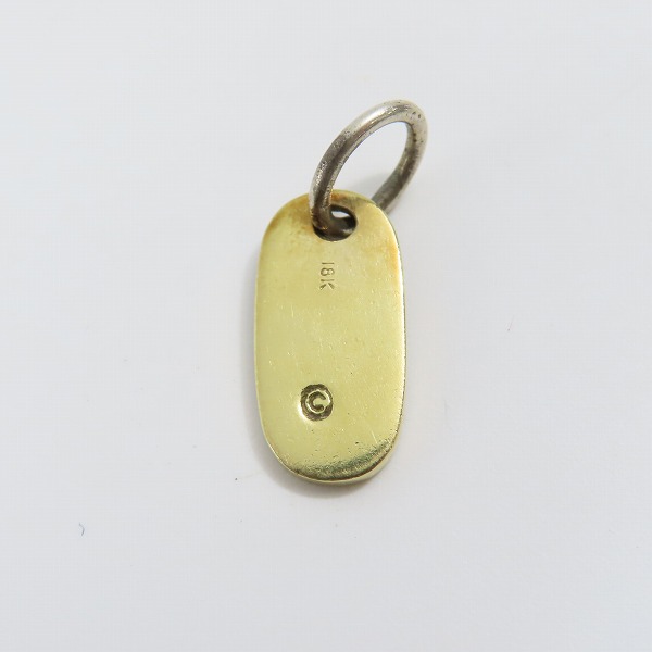 実際に弊社で買取させて頂いたBWL/Bill Wall Leather/ビルウォールレザー 18k ロゴプレート ペンダント トップ ゴールドの画像 2枚目