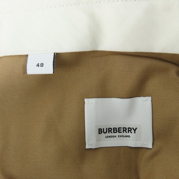 実際に弊社で買取させて頂いた【未使用/JPタグ】Burberry/バーバリー 20SS embroidered-logo Tailored Trousers/トラウザーパンツ 8055173/48の画像 3枚目