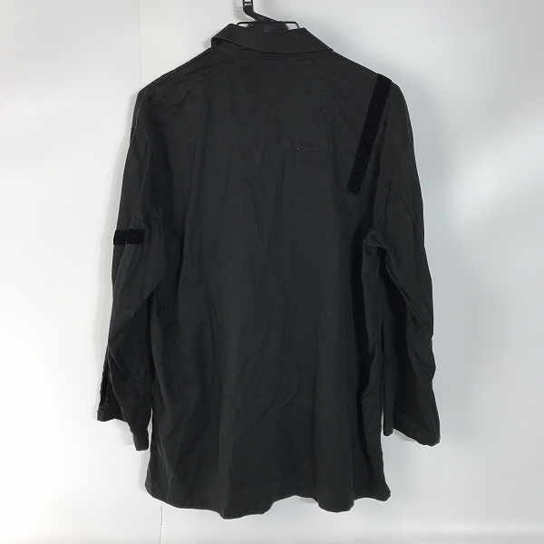 実際に弊社で買取させて頂いたNUMBER (N)INE/ナンバーナイン 黒タグ ハート涙 ベロアテープ シャツ/3の画像 1枚目