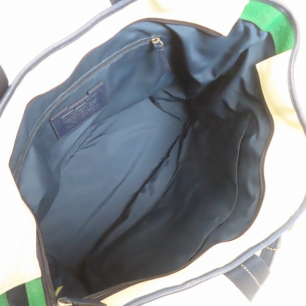 実際に弊社で買取させて頂いたCOACH/コーチ ヘリテージ シグネチャー キャンバス ウィークエンド トートバッグ F70832の画像 3枚目