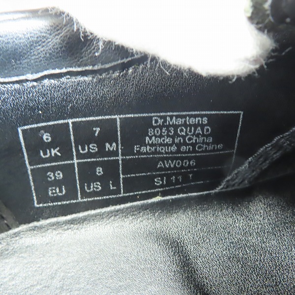 実際に弊社で買取させて頂いたDr.Martens/ドクターマーチン 5ホール レザーシューズ 8053 QUAD 24690001/UK6の画像 5枚目