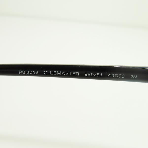 実際に弊社で買取させて頂いたRay-Ban/レイバン CLUBMASTER/クラブマスター サングラス RB3016 989/51の画像 5枚目