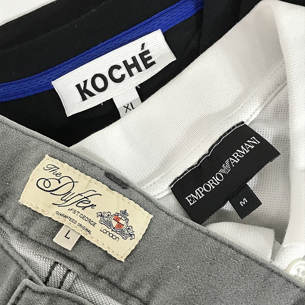 実際に弊社で買取させて頂いた【おまとめ】Emporio Armani/エンポリオアルマーニ The DUFFER/ザ・ダファー KOCHE/コシェ他 Tシャツ/パンツ 等の画像 1枚目