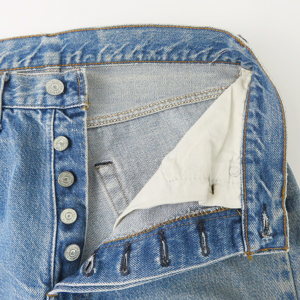 実際に弊社で買取させて頂いたLevis/リーバイス 83年 501 刻印524 赤耳/スモールe ボタンフライ デニムパンツ/W30L34の画像 4枚目