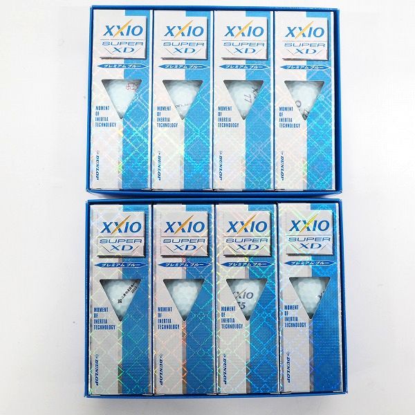 実際に弊社で買取させて頂いた【未使用/オウンネーム】DUNLOP/ダンロップ XXIO/ゼクシオ SUPER XD ゴルフボール プレミアム ブルー 2ダース