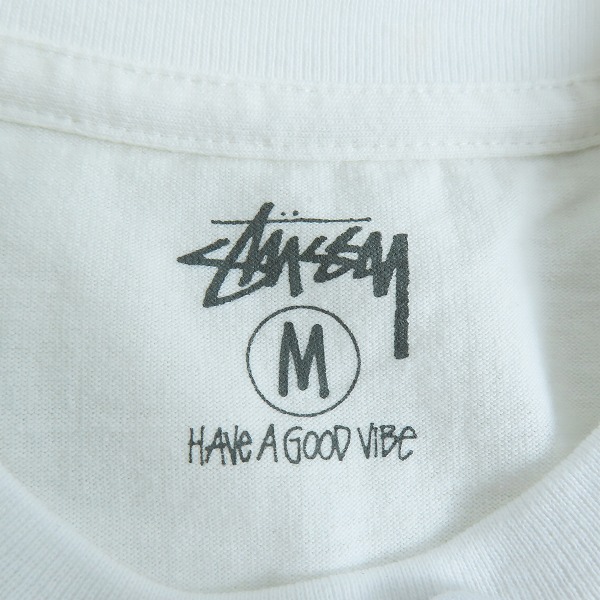 実際に弊社で買取させて頂いた【未使用】STUSSY/ステューシー パイソン柄 プリントTシャツ 半袖カットソー ホワイト Mの画像 2枚目
