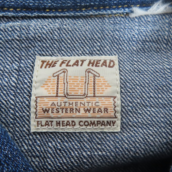 実際に弊社で買取させて頂いたTHE FLAT HEAD/フラットヘッド デニムシャツ 7002W/40の画像 2枚目