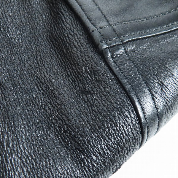 実際に弊社で買取させて頂いたISAMU KATAYAMA BACKLASH/イサムカタヤマバックラッシュ ストレッチディアスキン レザーパンツ 1810-06/XSの画像 7枚目