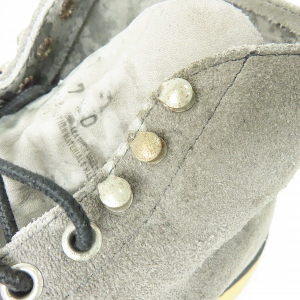 実際に弊社で買取させて頂いたRED WING/レッドウィング BEAMS別注 旧羽タグ スエード プレーントゥ ブーツ 8872 7Dの画像 7枚目