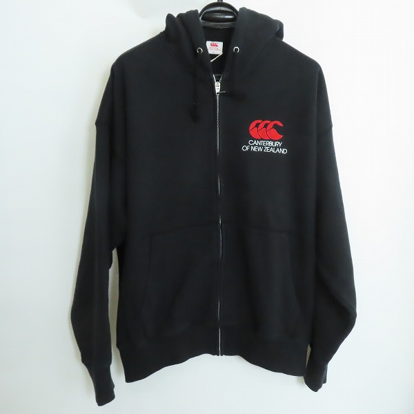 実際に弊社で買取させて頂いた【未使用】 Canterbury/カンタベリー パーカー ブラック RA43555/3L