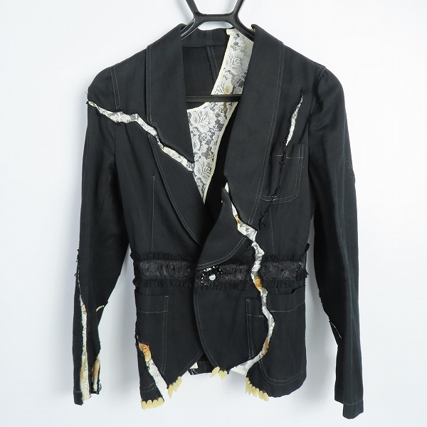 実際に弊社で買取させて頂いたUNDERCOVER/アンダーカバー 05SS BUT BEAUTIFU2 レース切り替え/目玉ボタン 5S69-J5/1