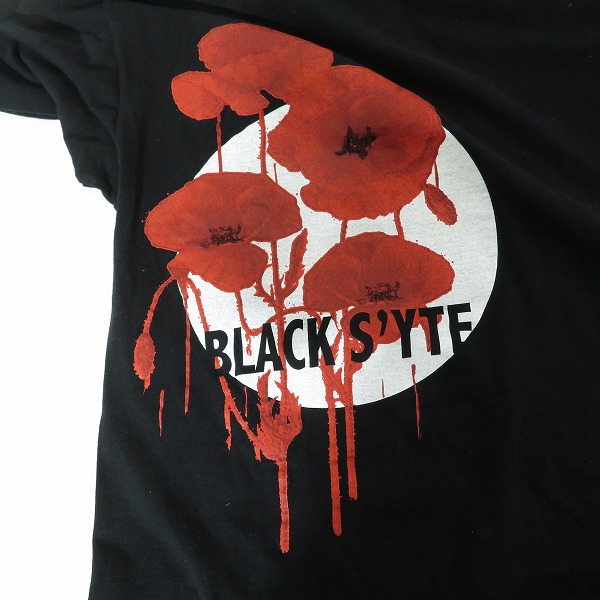 実際に弊社で買取させて頂いたS'YTE×久米繊維/サイト ×クメセンイ 18AW Blood of Opium poppy Flowers Black S'yte Tシャツの画像 3枚目