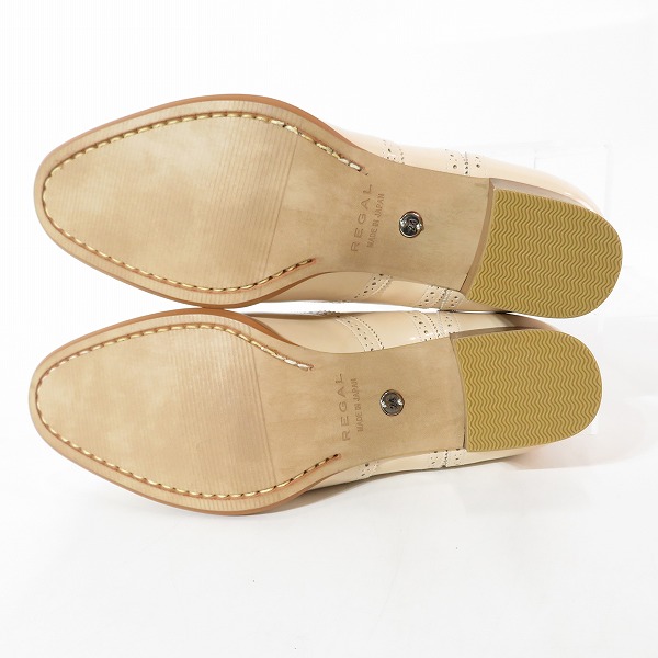 実際に弊社で買取させて頂いたREGAL/リーガル ウイングチップヒールパンプス F80F/24.0 ライトピンクの画像 2枚目