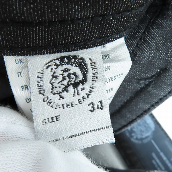 実際に弊社で買取させて頂いた【未使用】DIESEL/ディーゼル ブラック ジョグジーンズパンツ 34の画像 6枚目