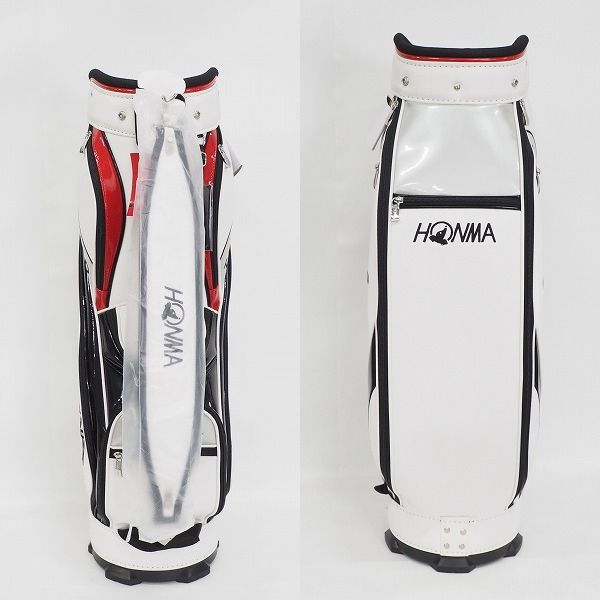 実際に弊社で買取させて頂いた【未使用】HONMA/ホンマ/本間 ゴルフ CB1928 9型47インチ対応 5分割キャディバッグ ホワイトの画像 2枚目
