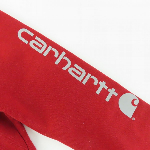 実際に弊社で買取させて頂いたcarhartt/カーハート プルオーバーパーカー 袖プリント Sの画像 5枚目