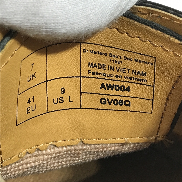 実際に弊社で買取させて頂いたDr.Martens/ドクターマーチン 3ホール シューズ AW004 UK7の画像 5枚目