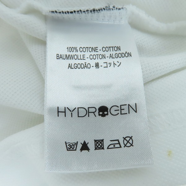 実際に弊社で買取させて頂いたHYDROGEN/ハイドロゲン スカル バックプリント ポロシャツ /XLの画像 3枚目