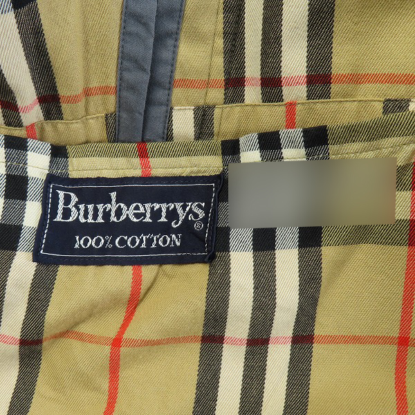 実際に弊社で買取させて頂いたBurberrys/バーバリーズ 裏地チェック柄ステンカラーコート の画像 6枚目