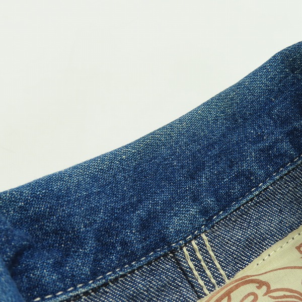 実際に弊社で買取させて頂いたEVISU/エヴィス デニムジャケット LOT.1951/40の画像 4枚目