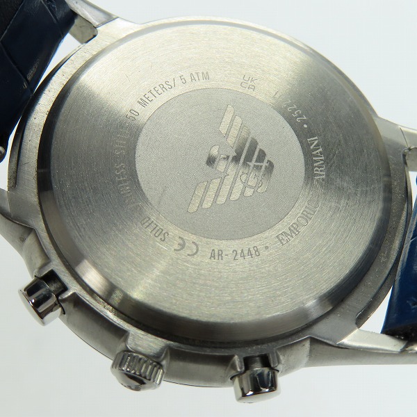 実際に弊社で買取させて頂いたEMPORIO ARMANI/エンポリオアルマーニ クロノグラフ デイト クォーツ 腕時計 AR2448の画像 3枚目
