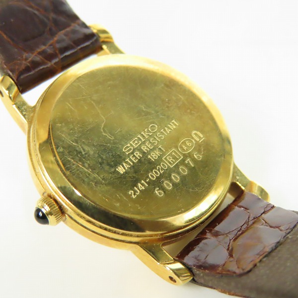 実際に弊社で買取させて頂いたSEIKO/セイコー 18KT exceline/エクセリーヌ クオーツ 腕時計 2J41-0020【動作未確認】の画像 3枚目