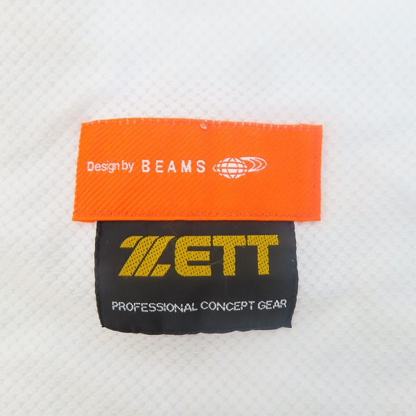 実際に弊社で買取させて頂いたZETT×BEAMS/ゼット×ビームス NPBマーク 東京ヤクルトスワローズ ホーム ユニフォーム #19 石川雅規/Oの画像 2枚目