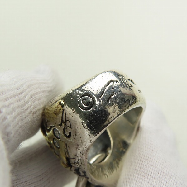 実際に弊社で買取させて頂いたBWL/ Bill Wall Leather/ビルウォールレザー ライオンヘッド リング シルバーリング 20.5-21.5号の画像 7枚目