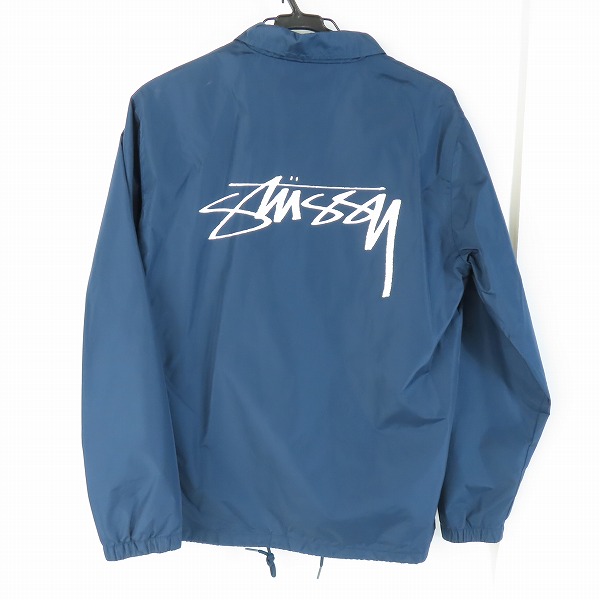 実際に弊社で買取させて頂いたSTUSSY/ステューシー 背面/胸ロゴ デザイン コーチ ジャケット/Sの画像 1枚目